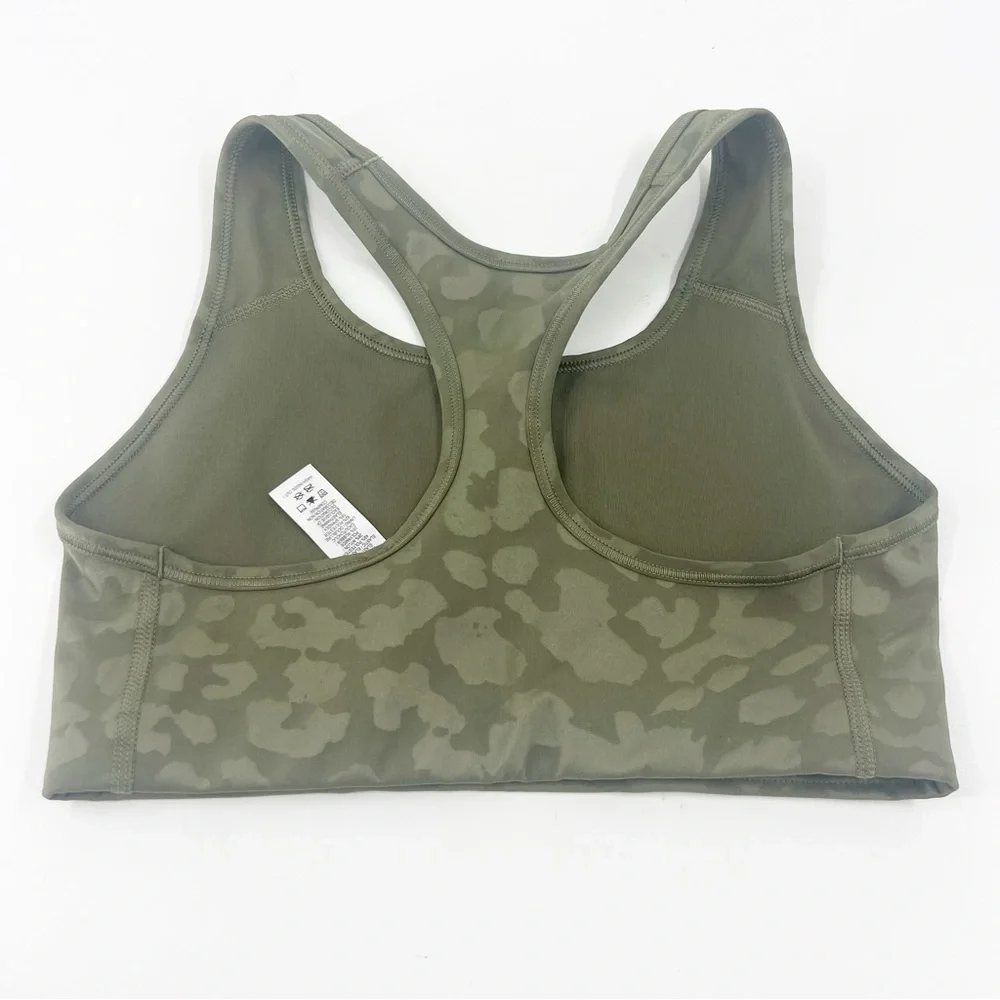 ✅ NIKE Pro Dri-FIT Swoosh Medium-Support‎ 1-Piece Pad Leopard Sports Bra SMALL